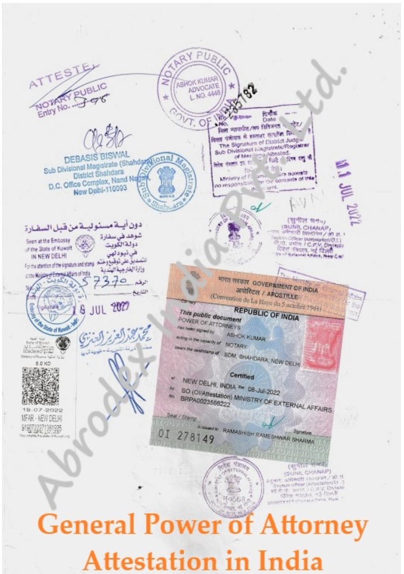 General Power of Attorney (GPA) Attestation, Armenia Embassy, India